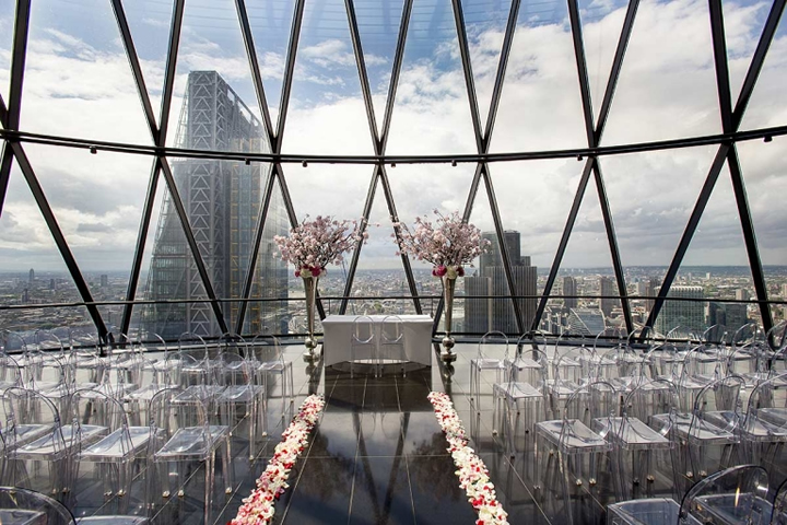 the gherkin london weddling